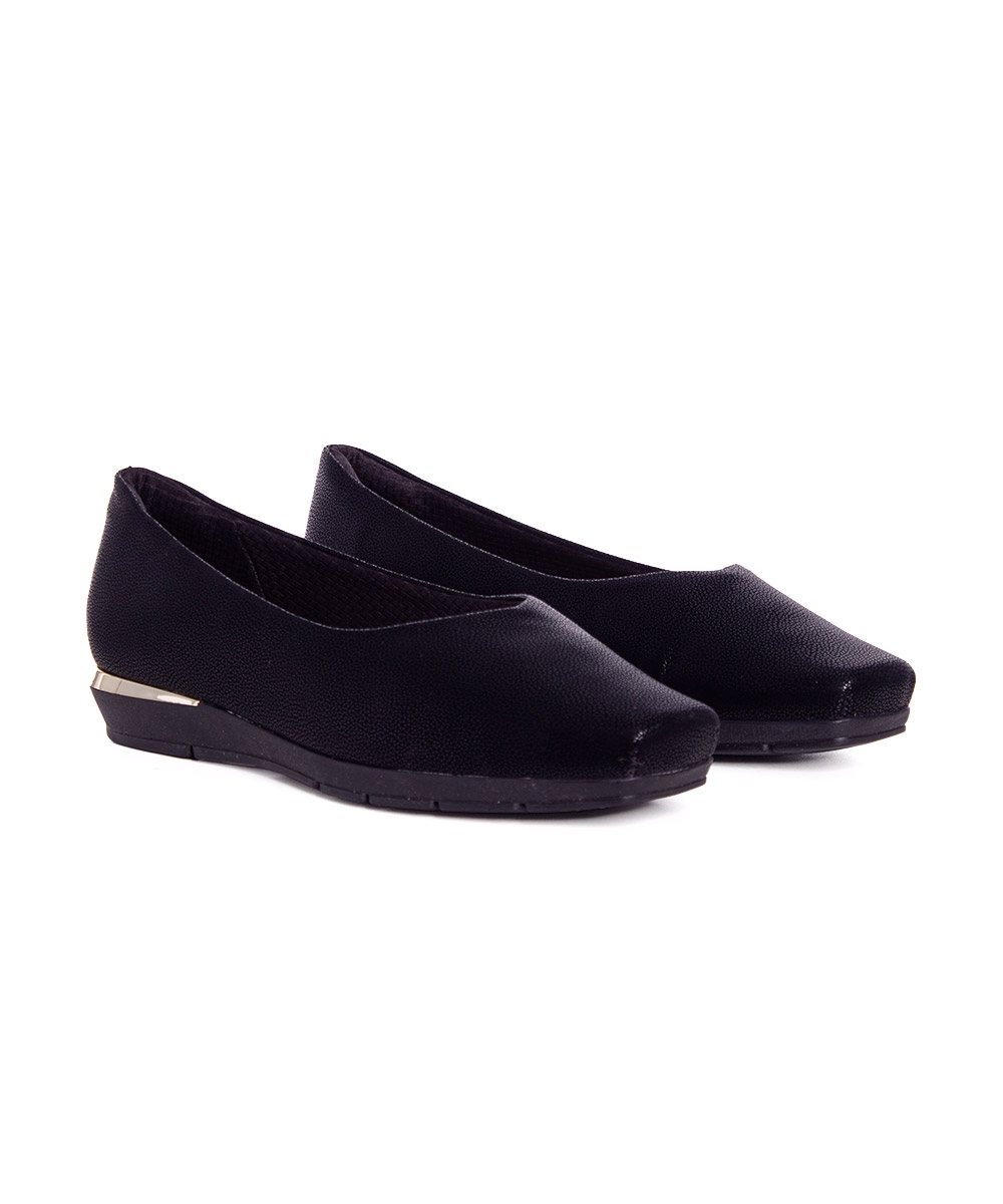 Sapatilha Piccadilly Fernanda Salto Baixo Preto