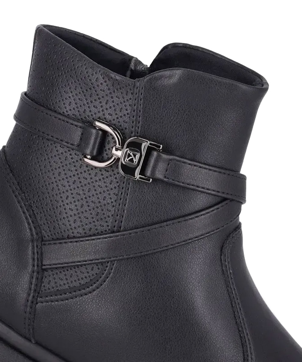 Bota Cano Curto Piccadilly Sandy Anabela Preto