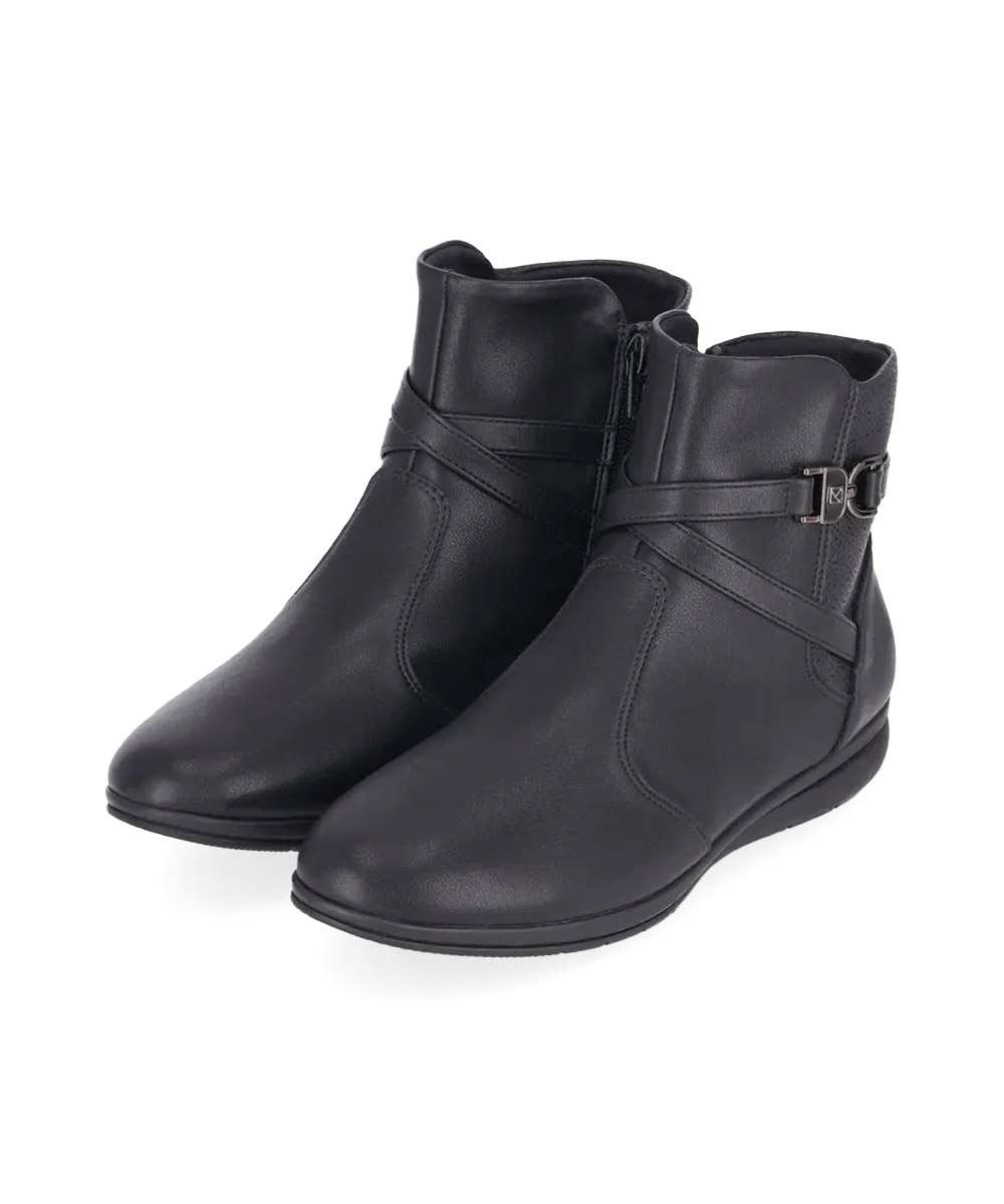 Bota Cano Curto Piccadilly Sandy Anabela Preto