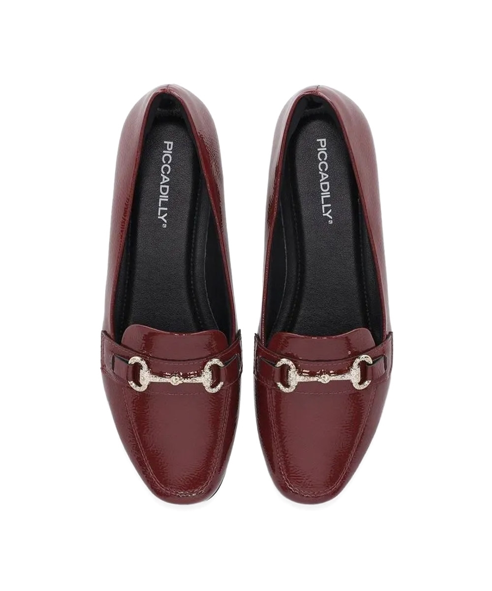 Sapato Loafer Piccadilly Raquel Salto Baixo Bordo
