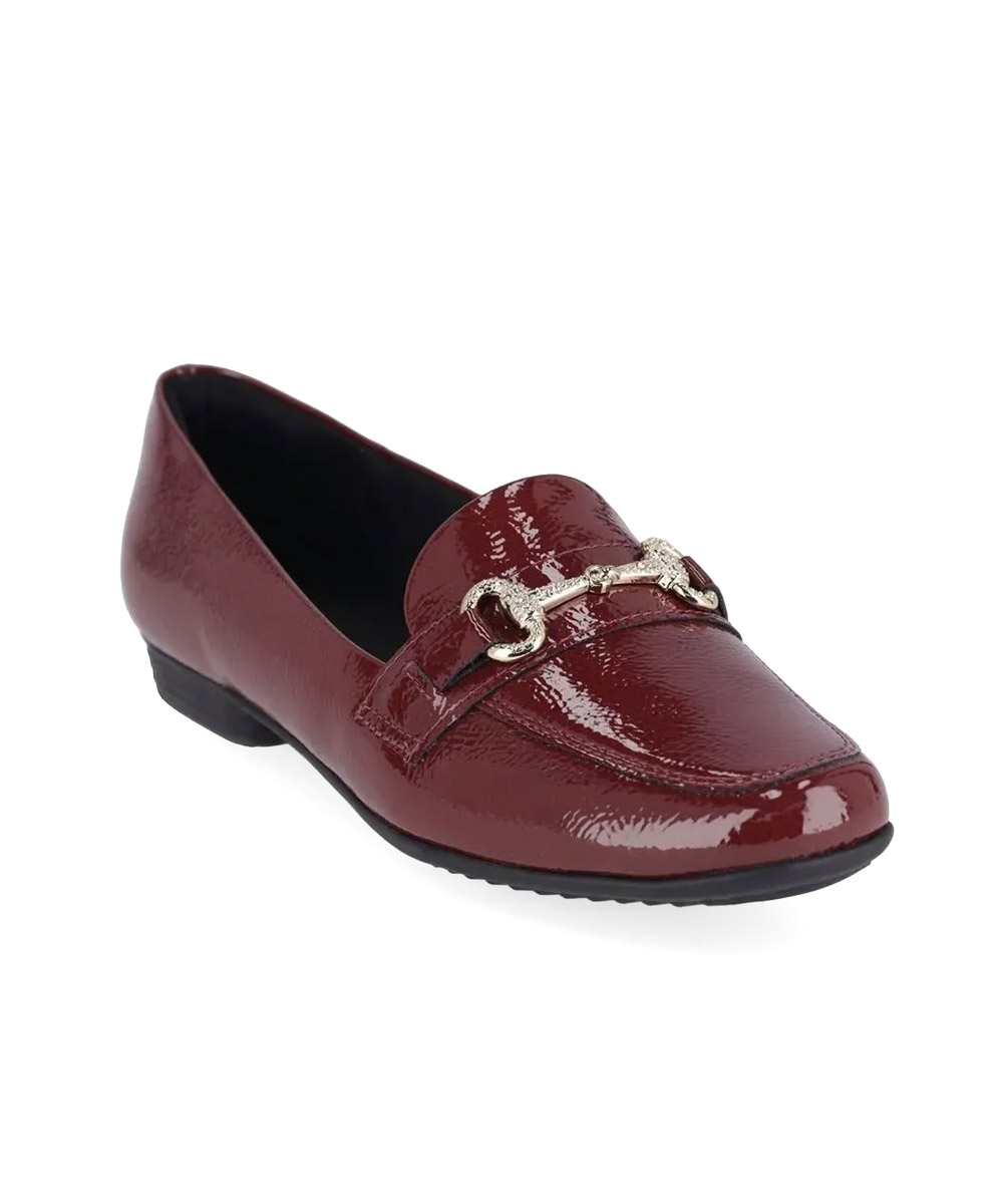 Sapato Loafer Piccadilly Raquel Salto Baixo Bordo