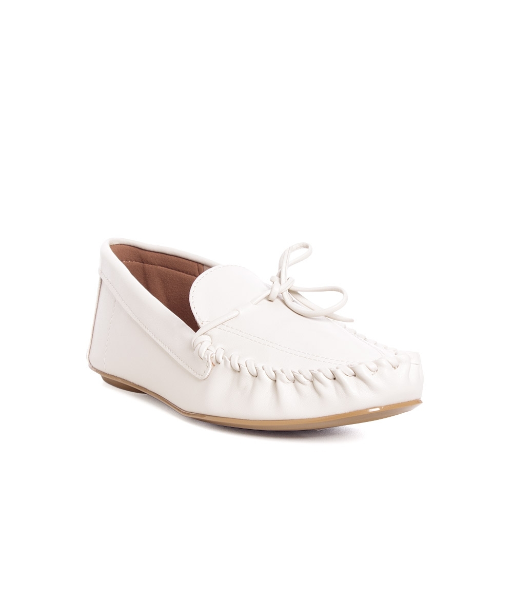 Mocassim Feminino Vizzano Envernizado Off White