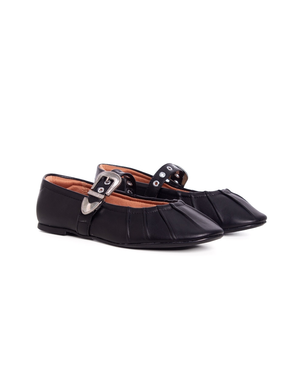 Sapatilha Boneca Vizzano Flat Preto