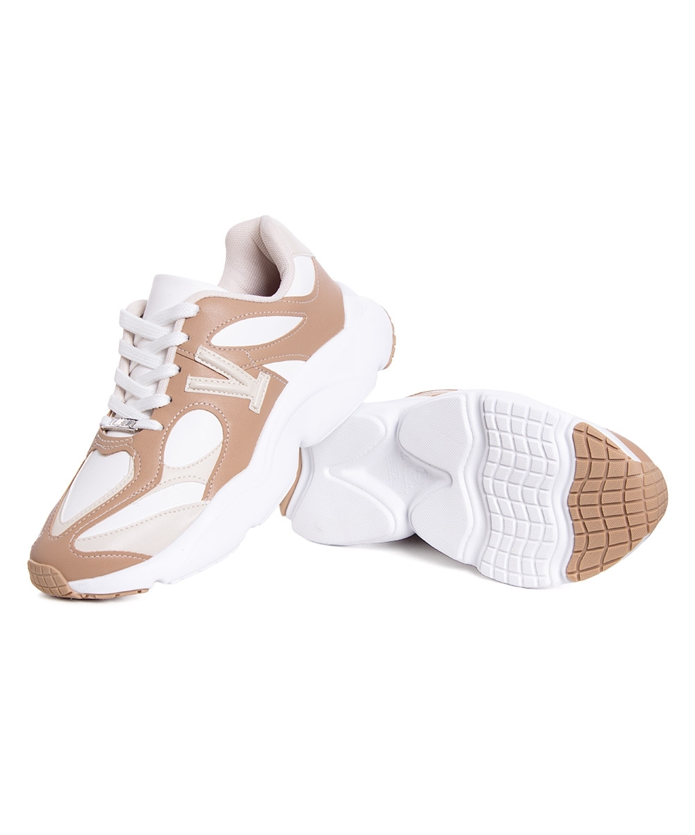 Tênis Feminino Vizzano Sneaker Branco/bege
