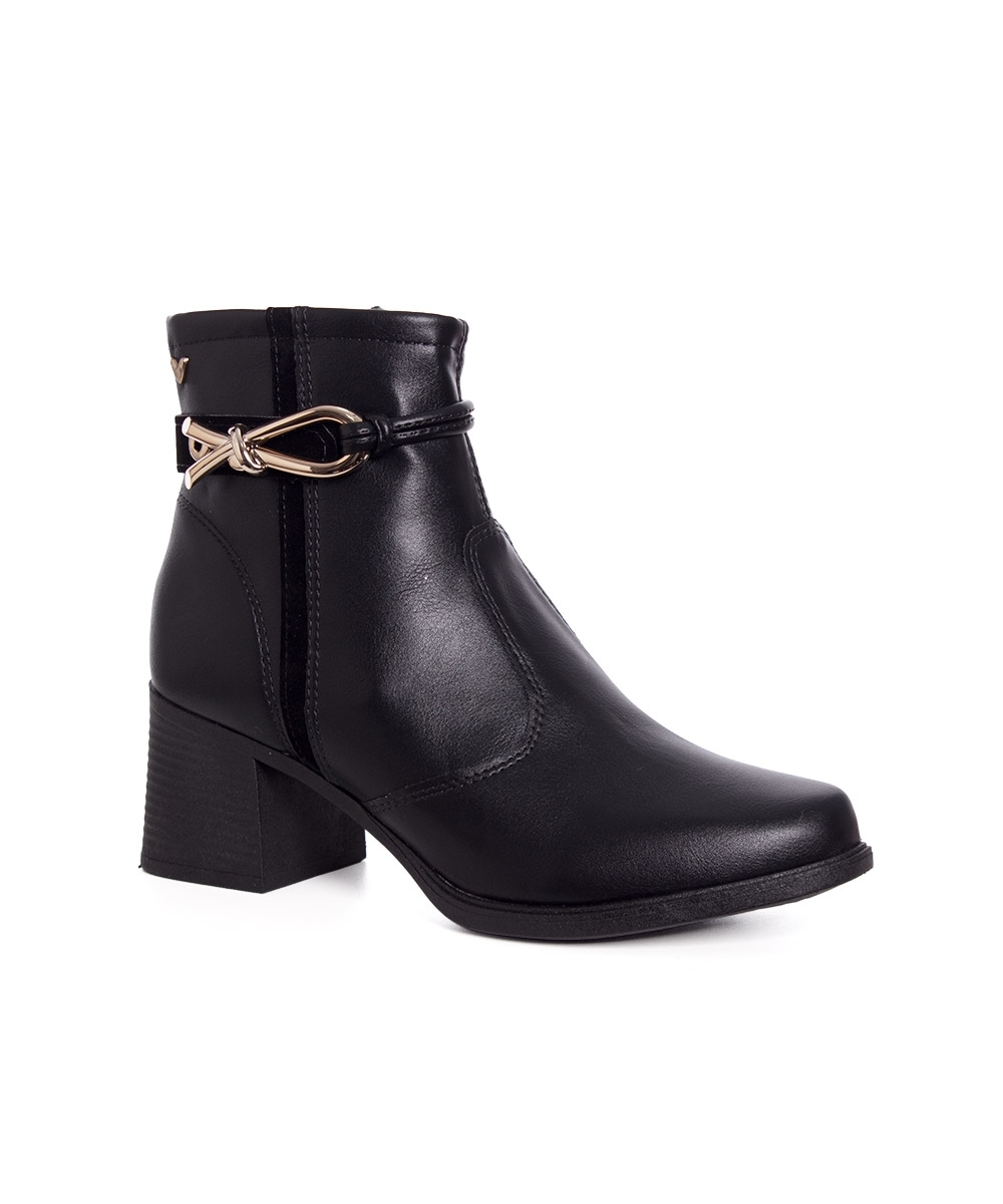 Bota Cano Curto Mississipi Salto Baixo Preto
