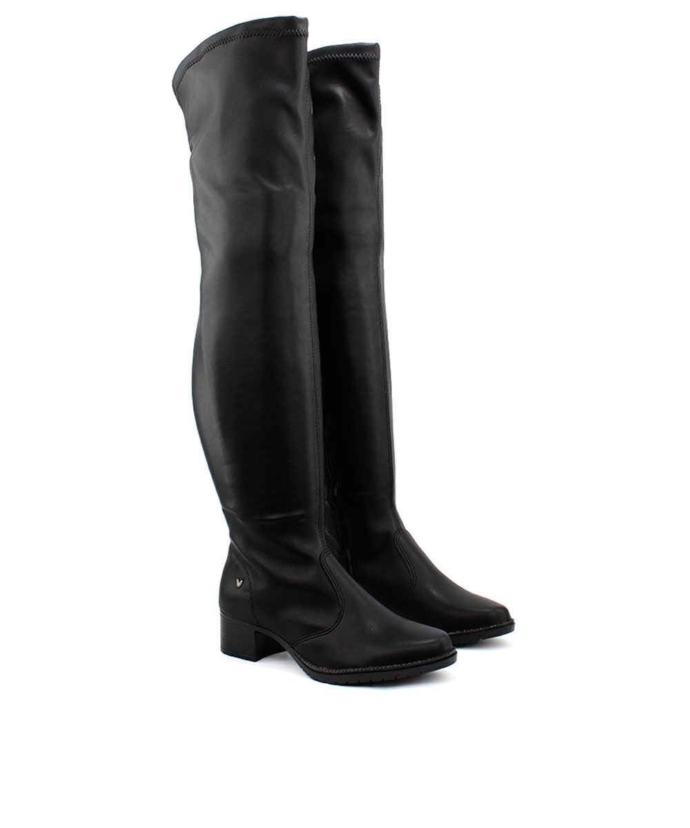 Bota Cano Longo Mississipi Over Salto Bloco Preto