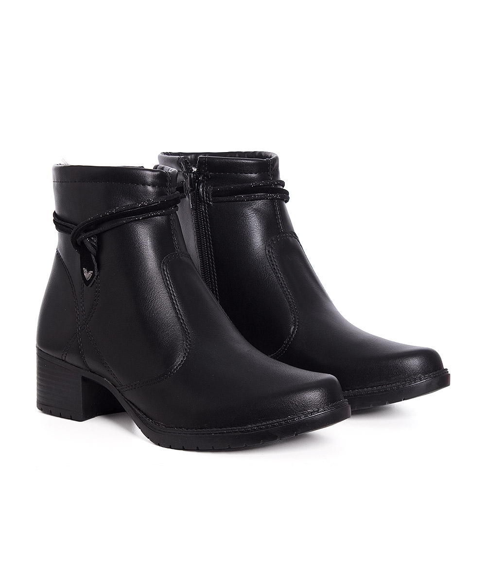 Bota Cano Curto Mississipi Salto Bloco Preto