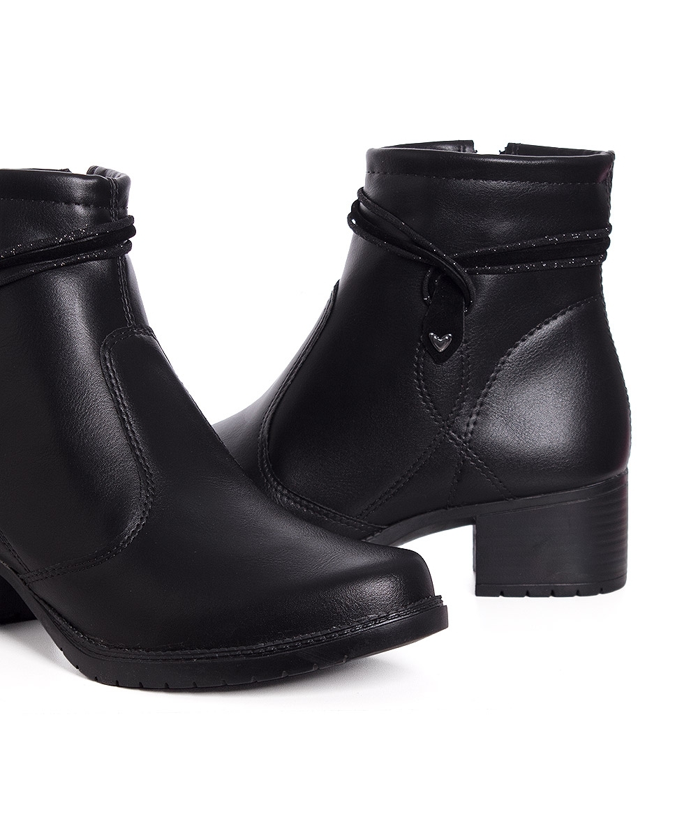 Bota Cano Curto Mississipi Salto Bloco Preto