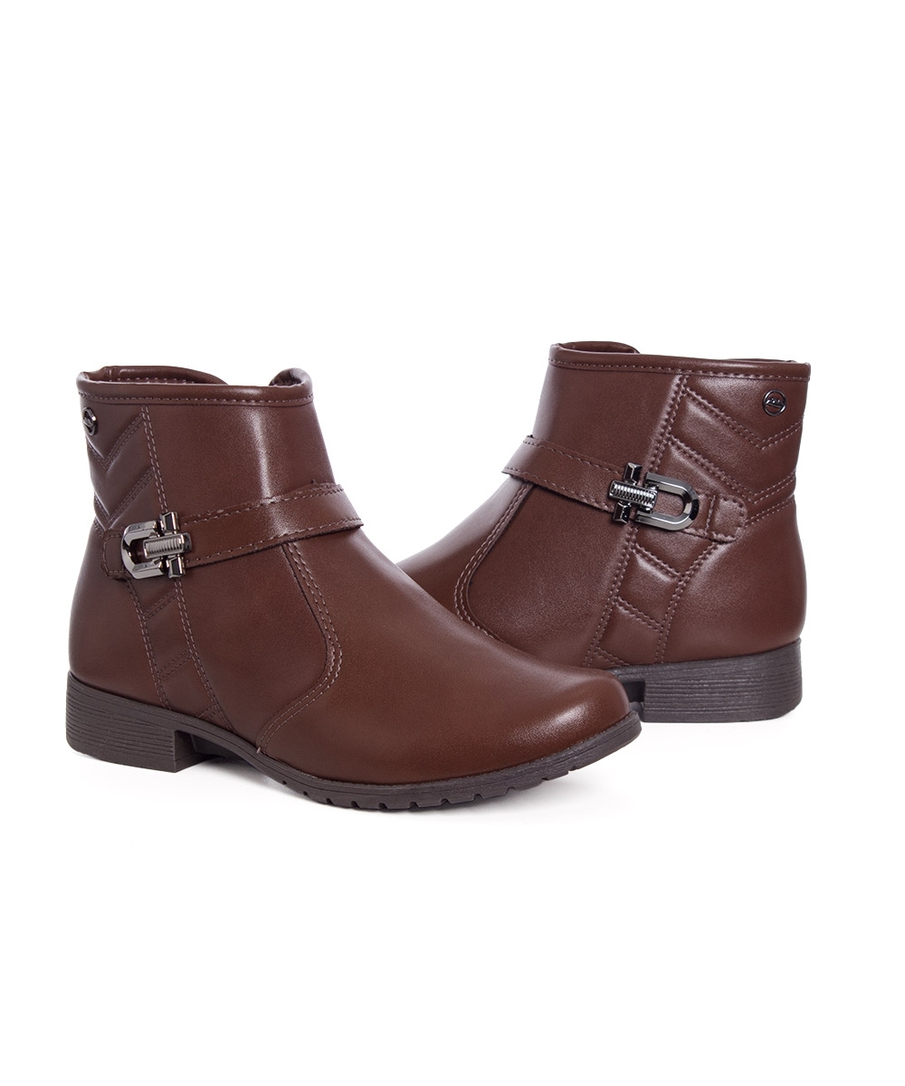 Bota Cano Curto Dakota Salto Baixo Café