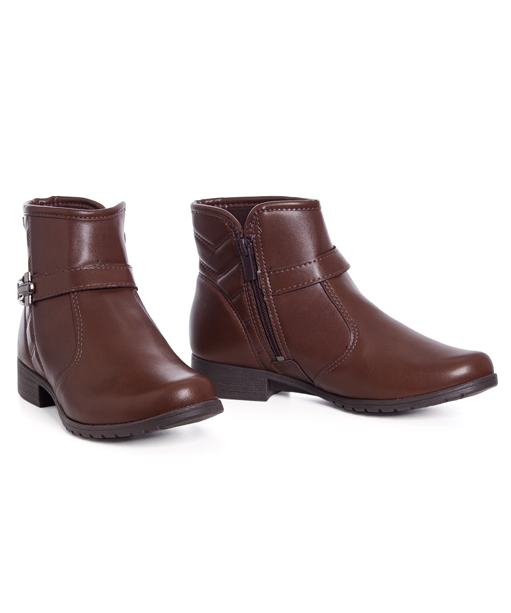 Bota Cano Curto Dakota Salto Baixo Café