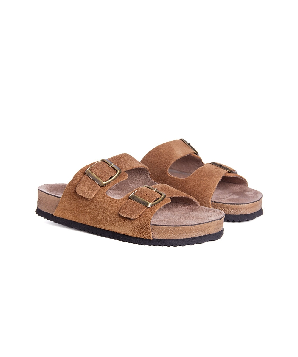 Tamanco Pixolé Fivelas Couro Caramelo