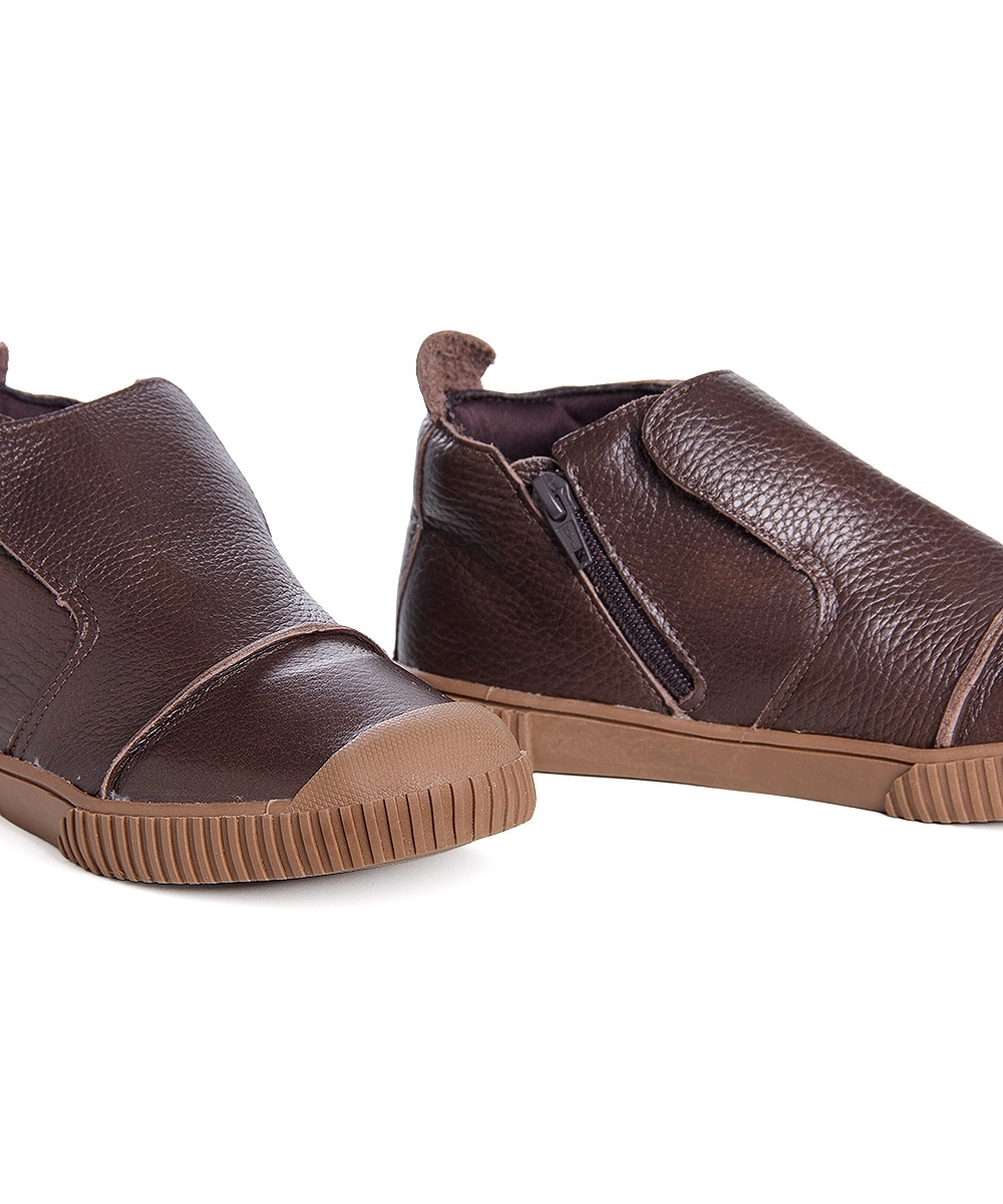 Tênis Feminino Pixolé Abotinado Couro Castanho