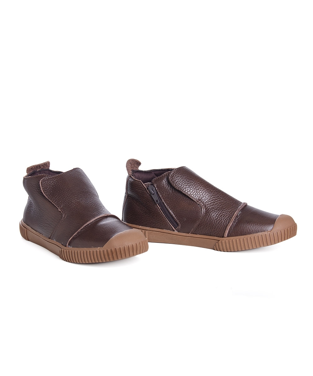 Tênis Feminino Pixolé Abotinado Couro Castanho