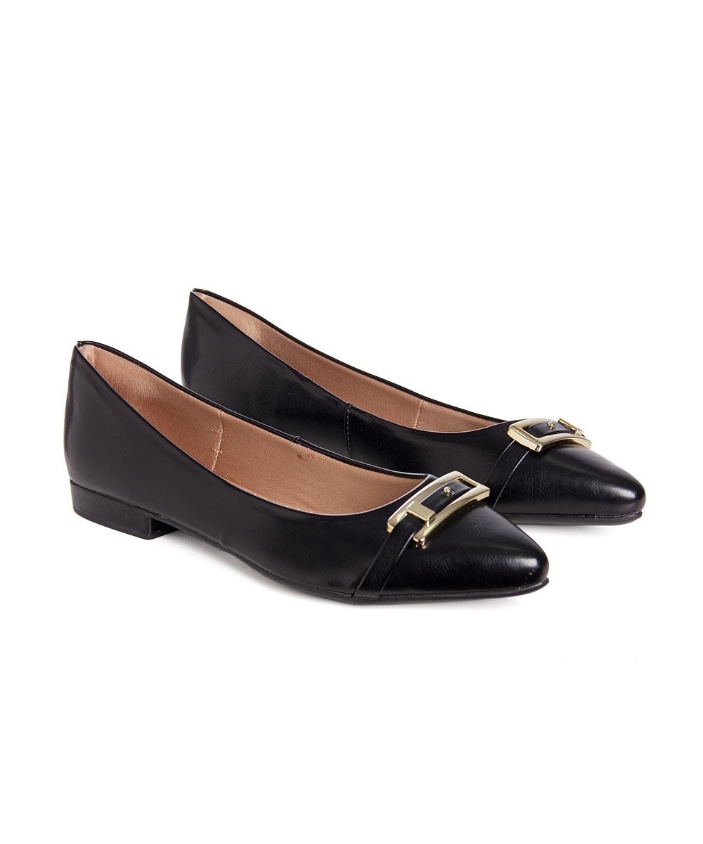 Sapatilha Bico Fino Pixolé Comfort Preto