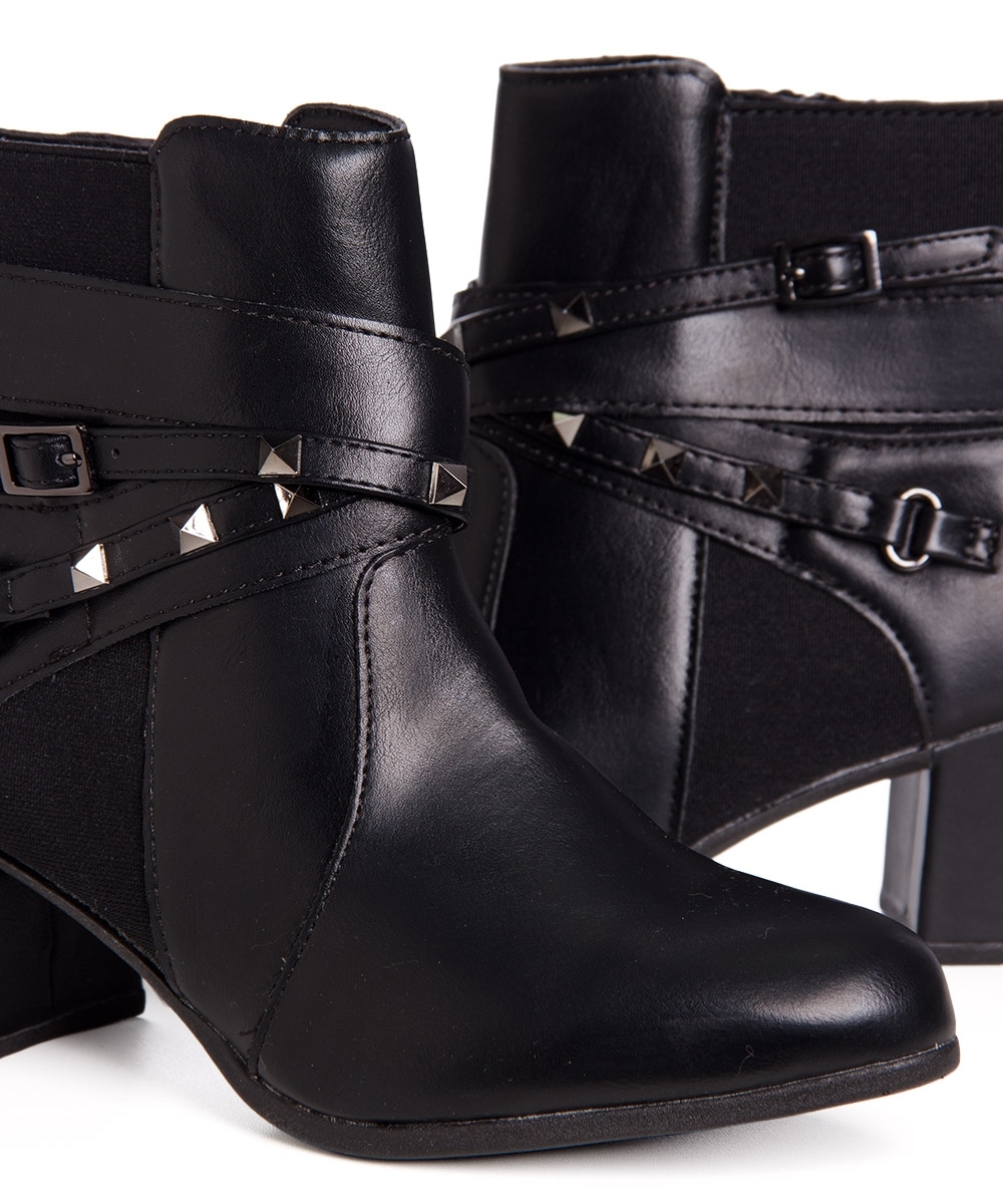 Bota Cano Curto Pixolé Salto Médio Preto