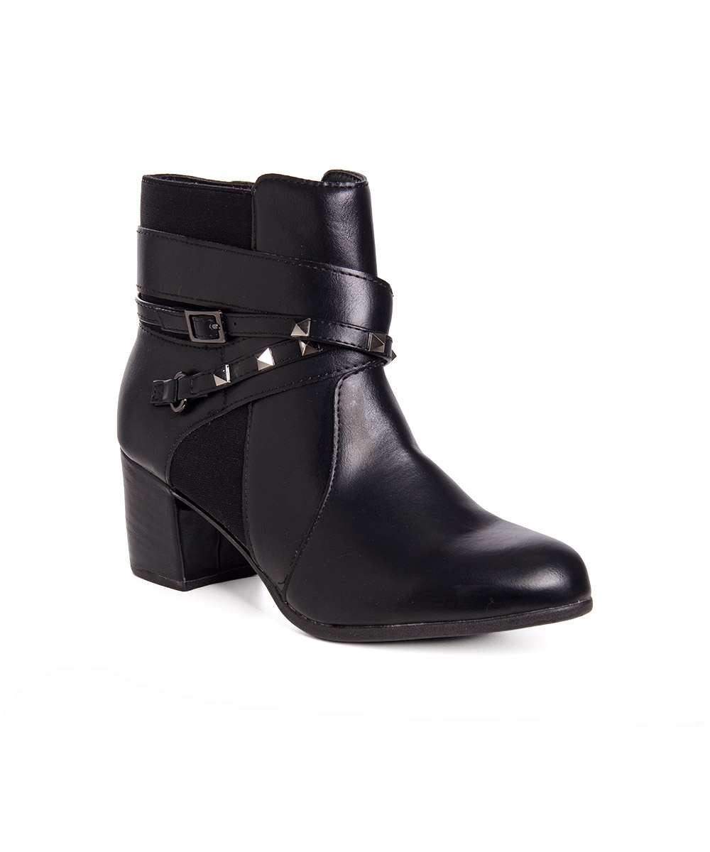Bota Cano Curto Pixolé Salto Médio Preto