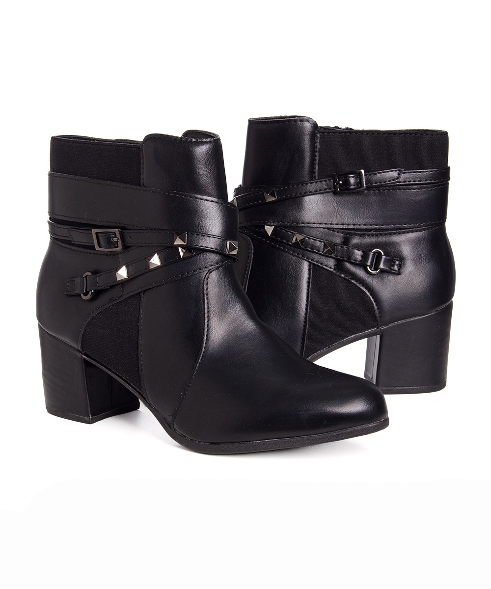 Bota Cano Curto Pixolé Salto Médio Preto
