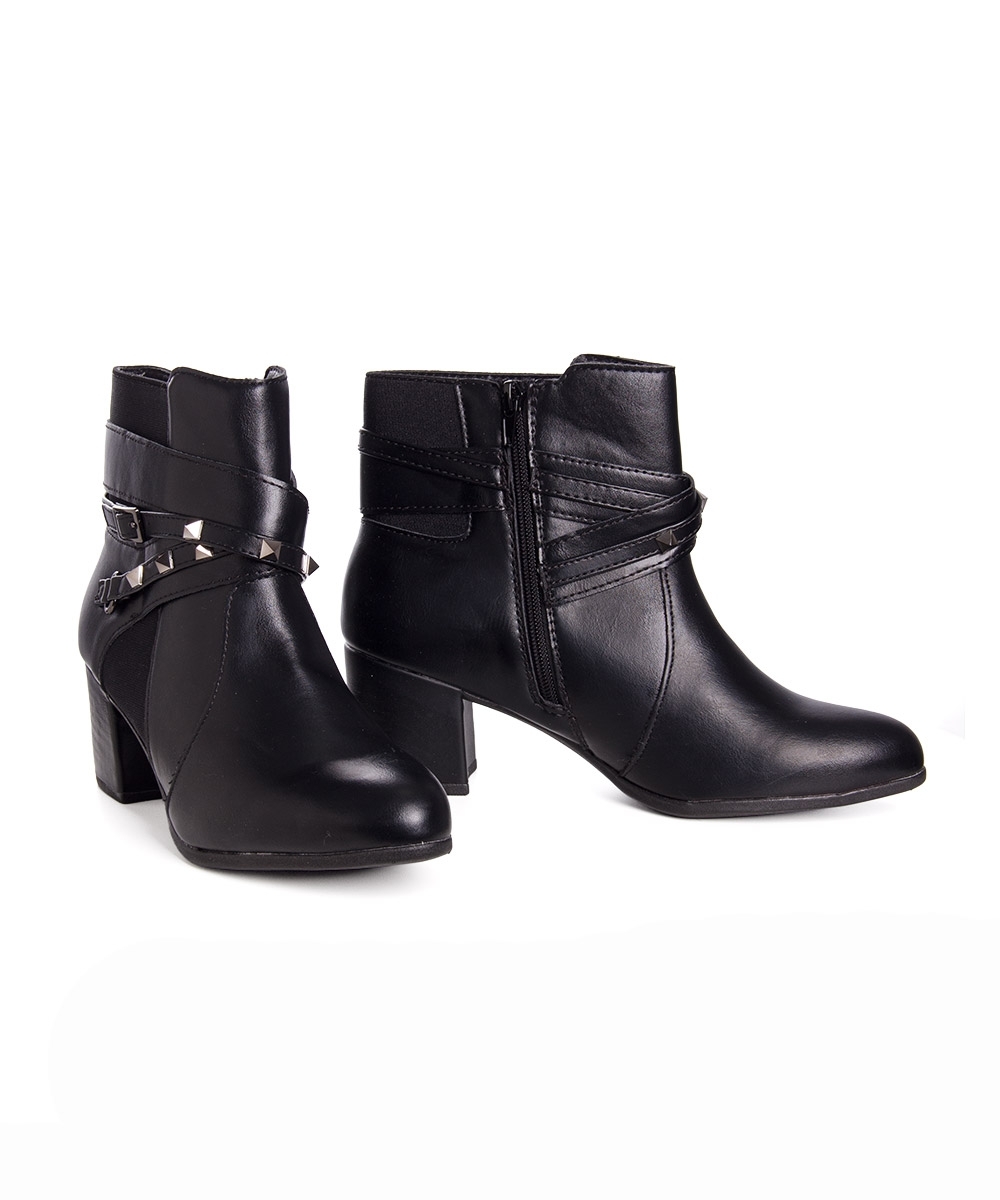 Bota Cano Curto Pixolé Salto Médio Preto