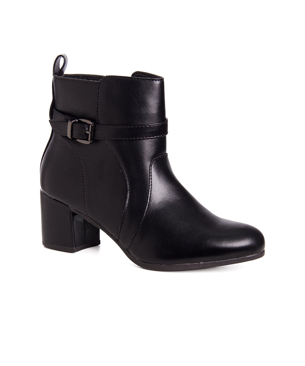Bota Cano Curto Pixolé Salto Bloco Preto