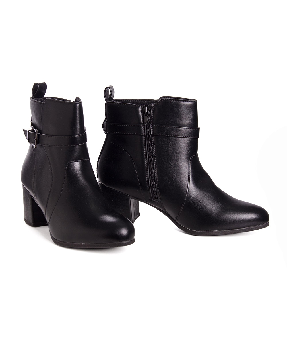 Bota Cano Curto Pixolé Salto Bloco Preto