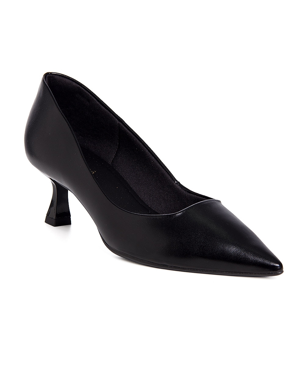 Sapato Scarpin Bebecê Salto Geométrico Preto
