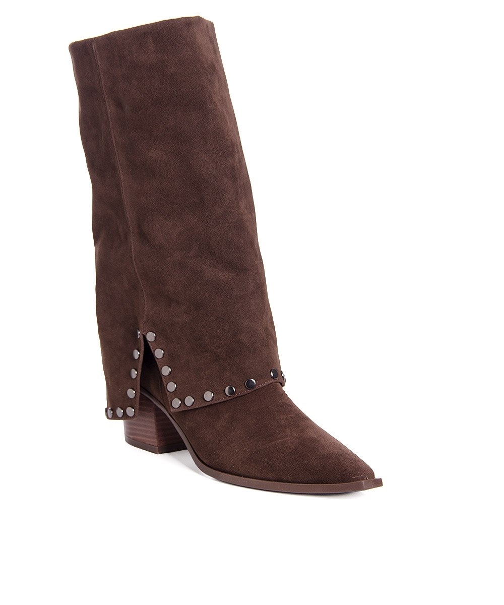 Bota Cano Longo Pixolé Salto Bloco Marrom