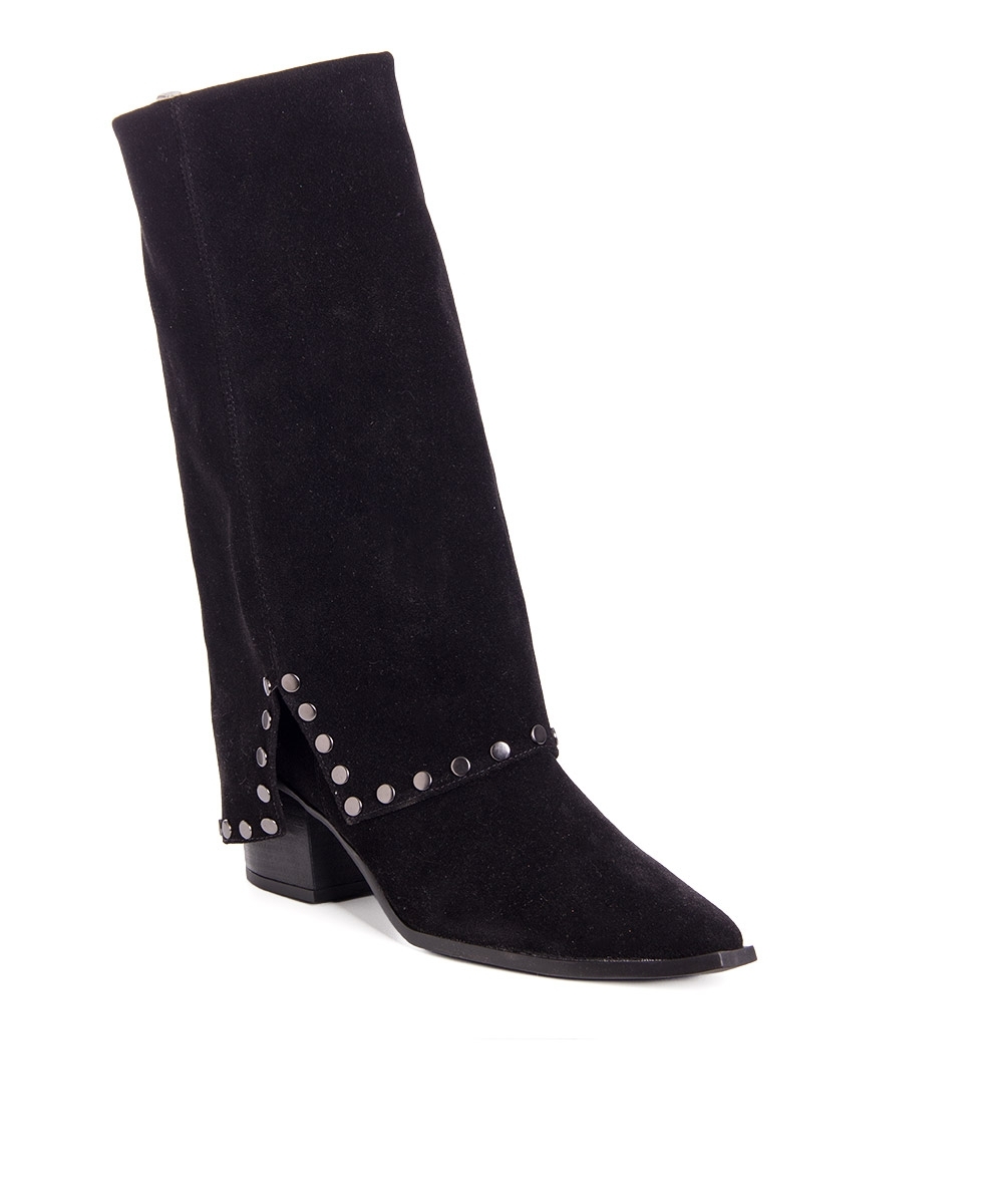 Bota Cano Longo Pixolé Salto Bloco Preto