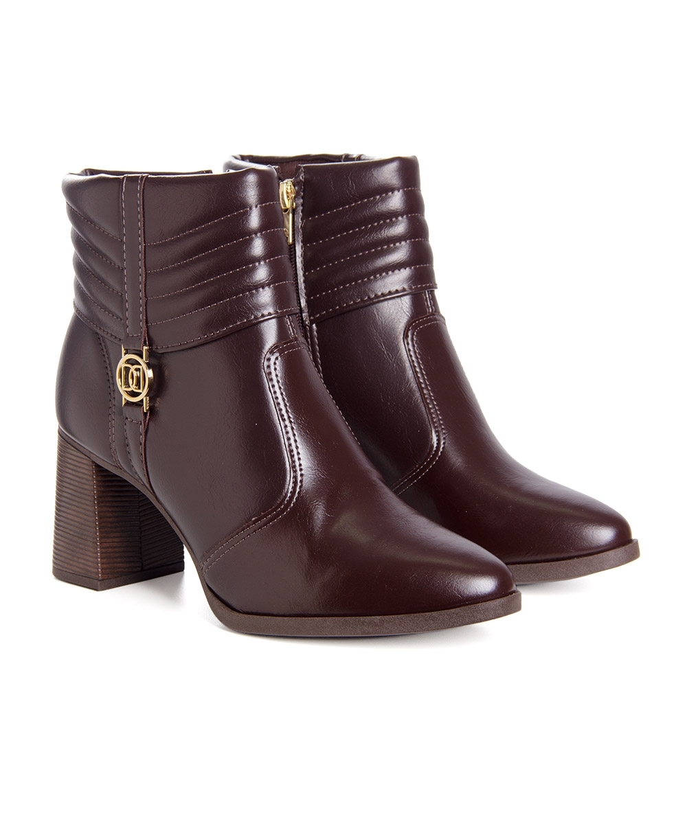 Bota Cano Curto Dakota Salto Médio Café
