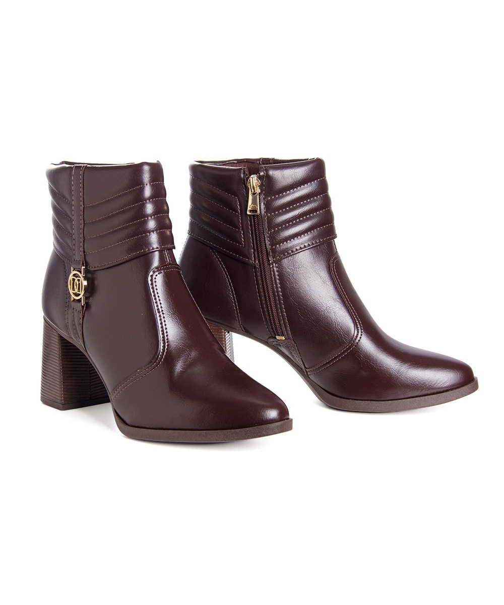 Bota Cano Curto Dakota Salto Médio Café