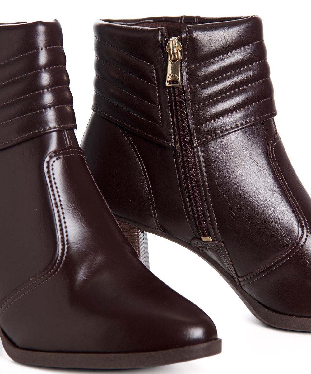 Bota Cano Curto Dakota Salto Médio Café