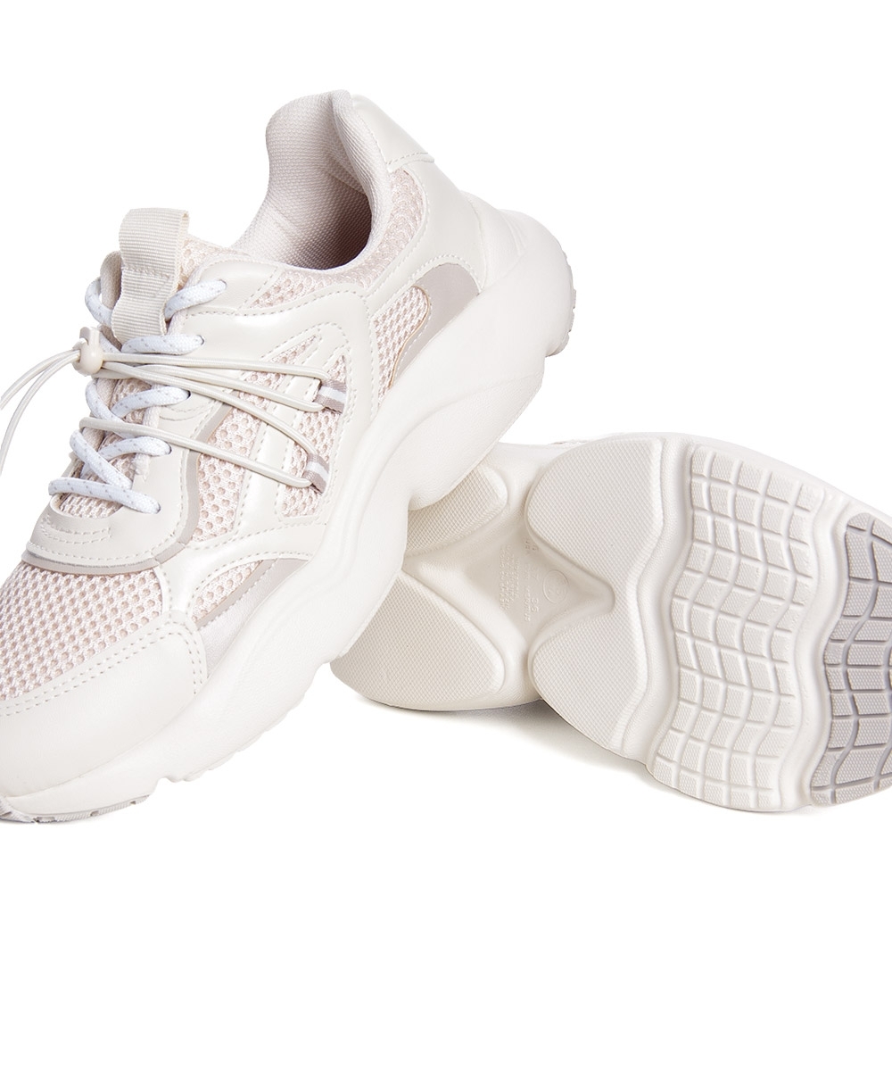 Tênis Feminino Vizzano Sneaker Casual Cinza/bege