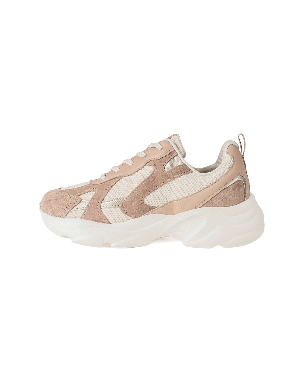 Tênis Feminino Dakota Dad Sneaker Couro Bege