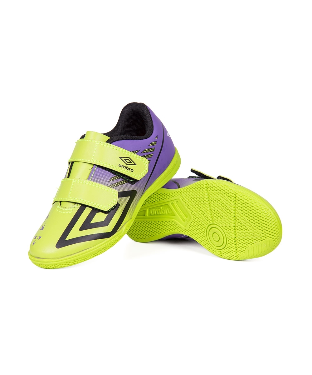 Chuteira Futsal Umbro Velocita Kids Verde/roxo