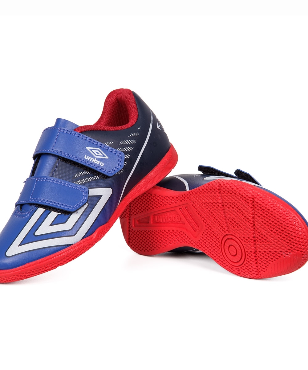 Chuteira Futsal Umbro Velocita Kids Azul/branco