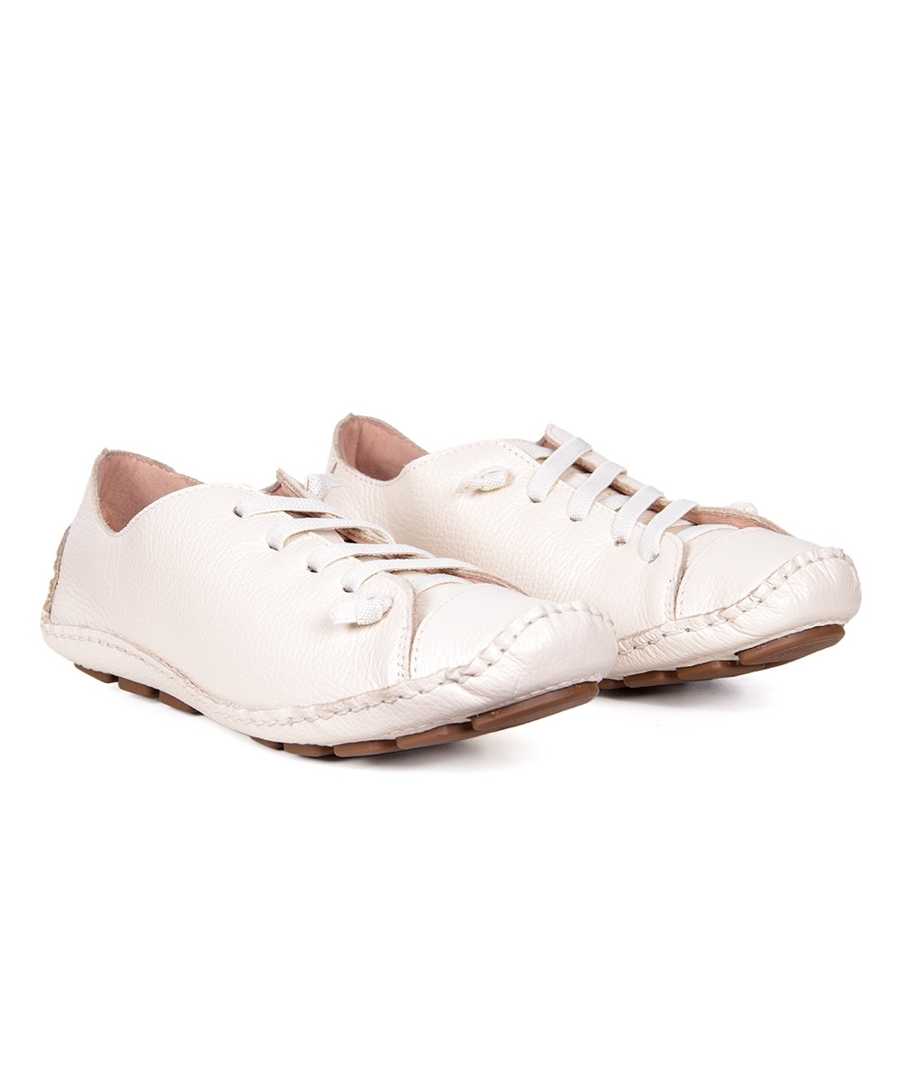 Tênis Feminino Pixolé Couro Marfim