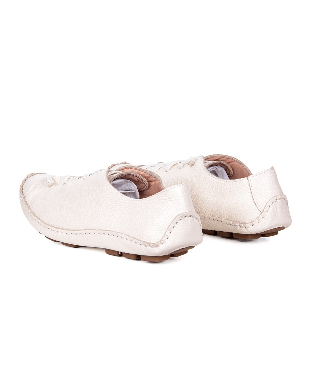 Tênis Feminino Pixolé Couro Marfim