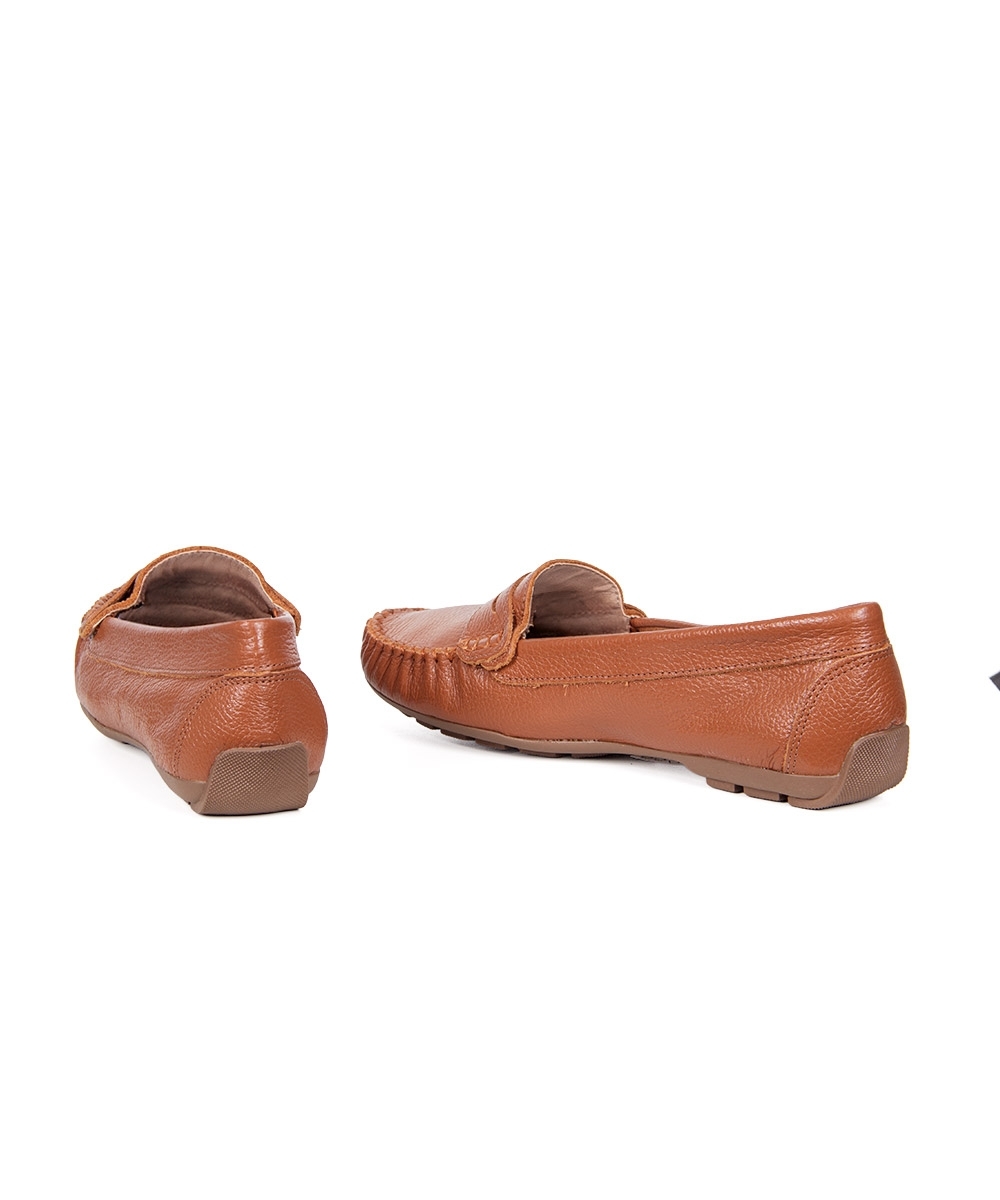 Mocassim Pixolé Feminino Couro Whisky