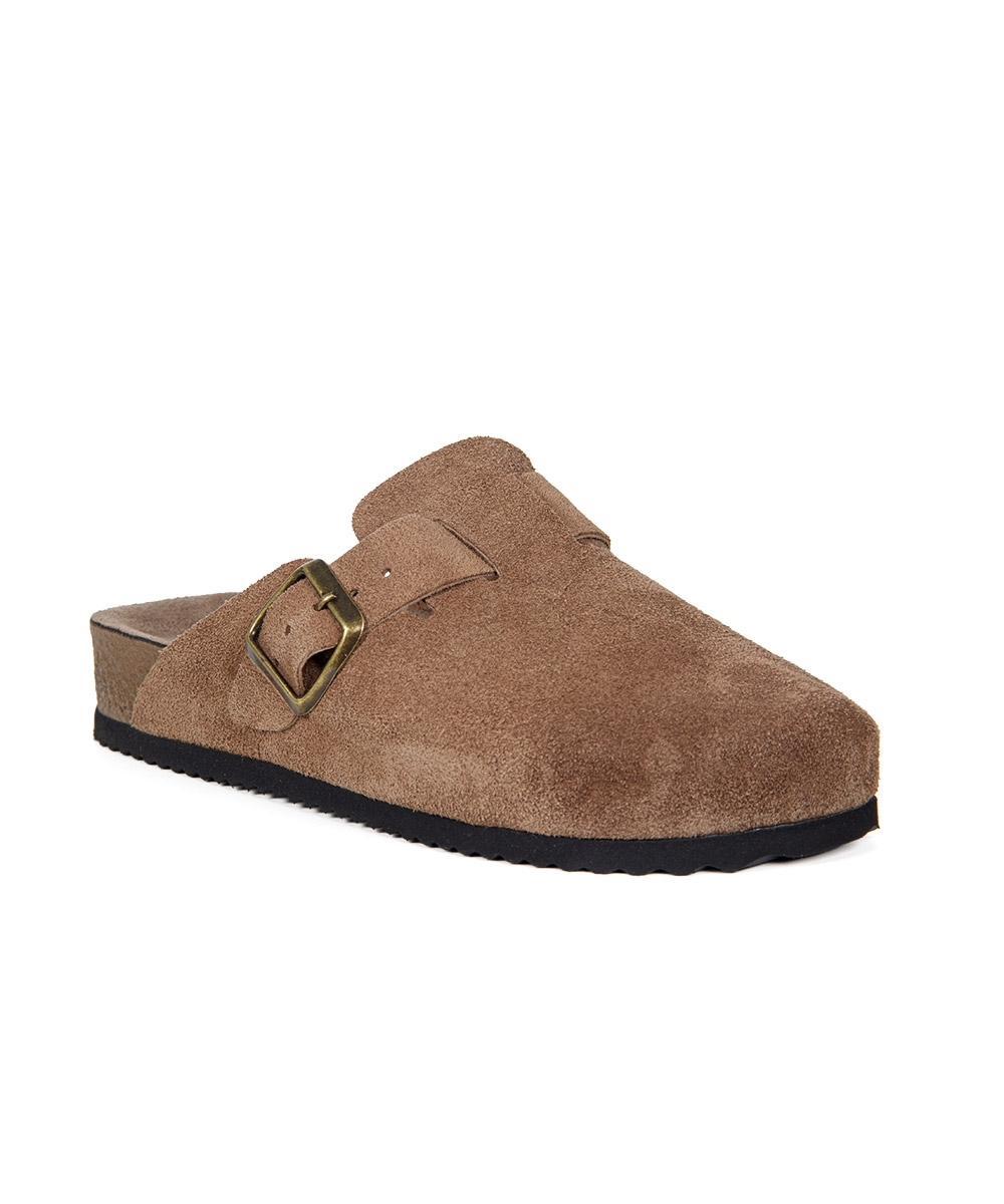 Mule Pixóle Fivela Couro Taupy