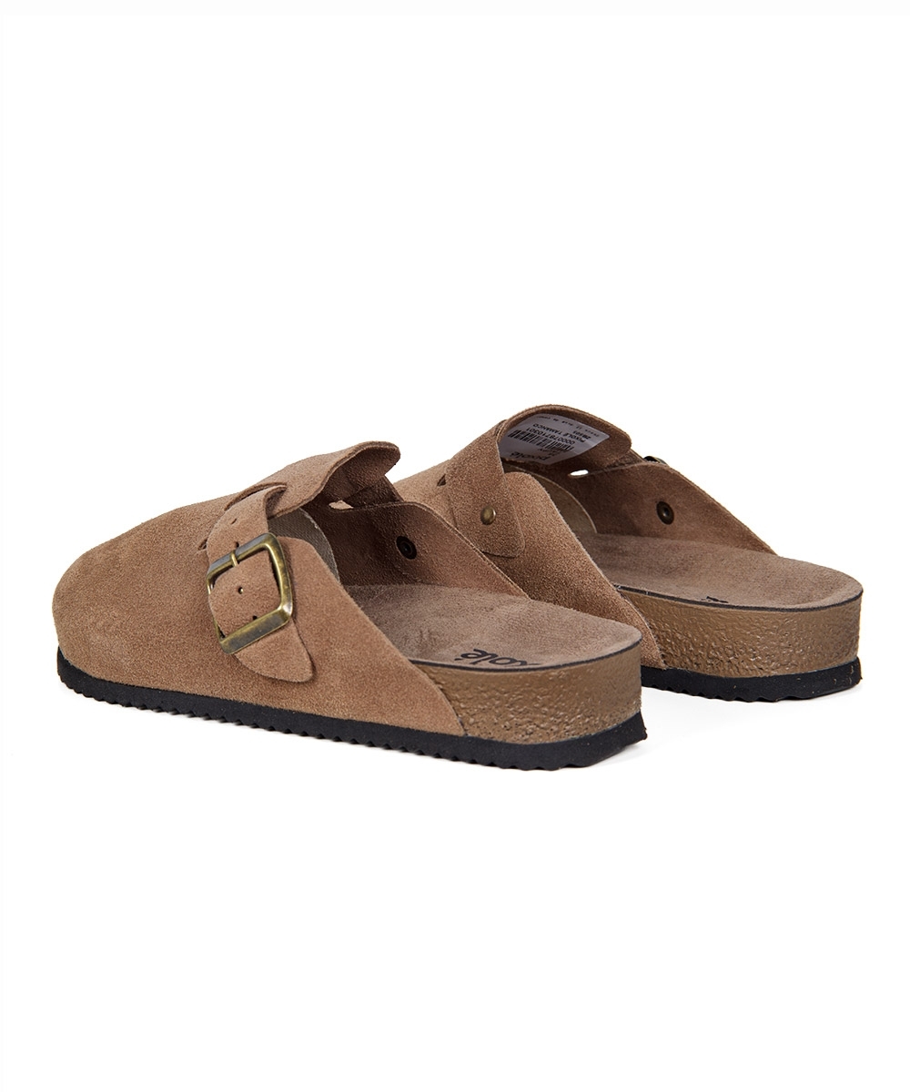 Mule Pixóle Fivela Couro Taupy