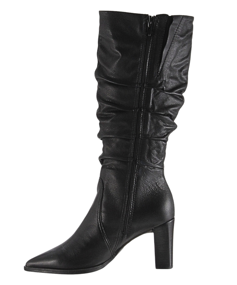 Bota Cano Longo Bottero Salto Bloco Preto