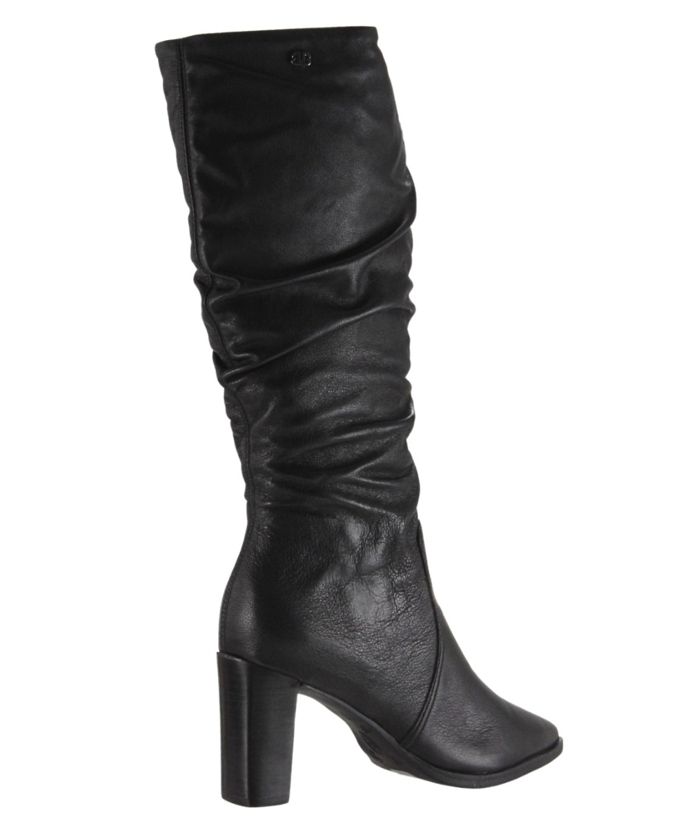 Bota Cano Longo Bottero Salto Bloco Preto