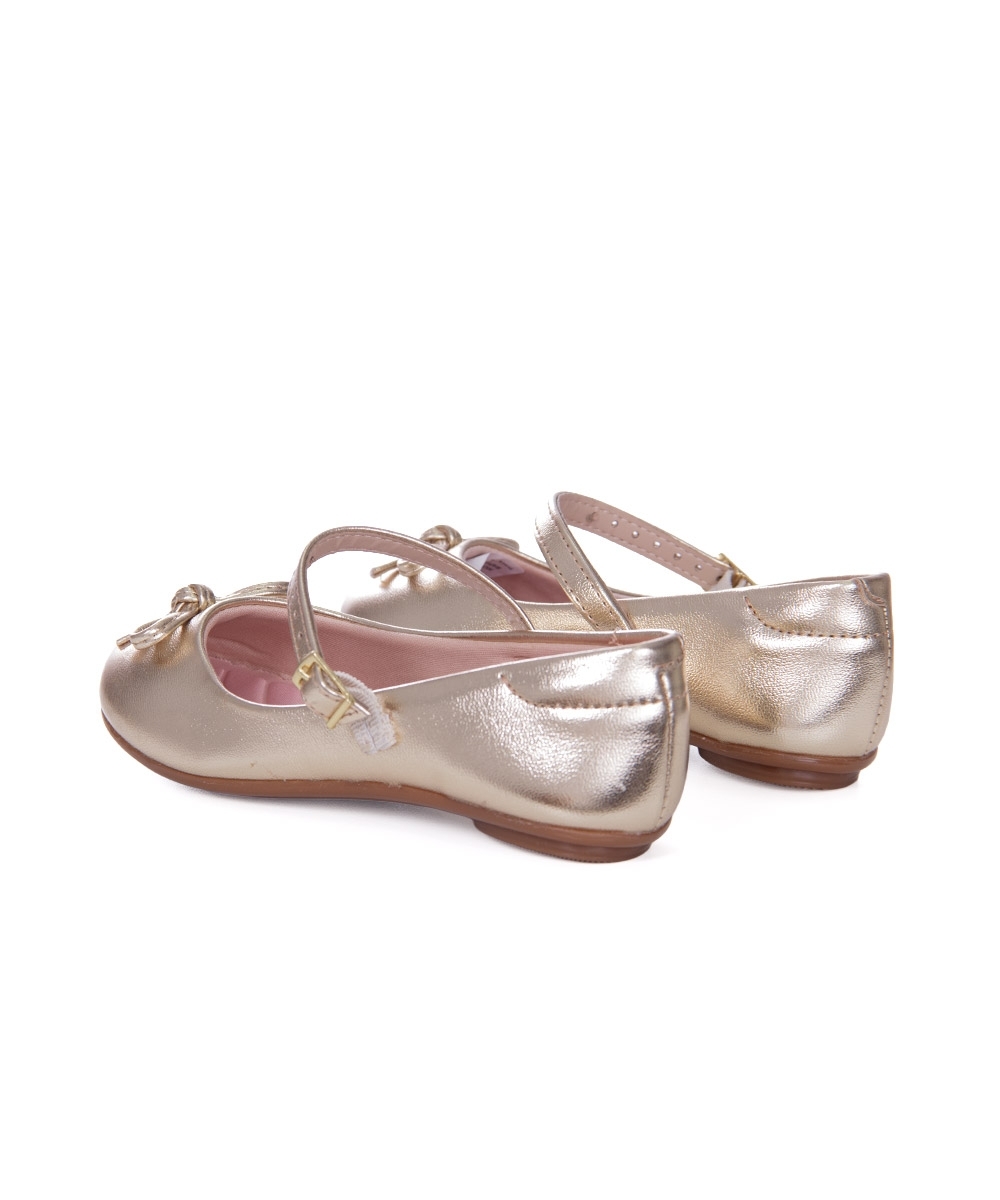 Sapatilha Infantil Molekinha Laço Dourado