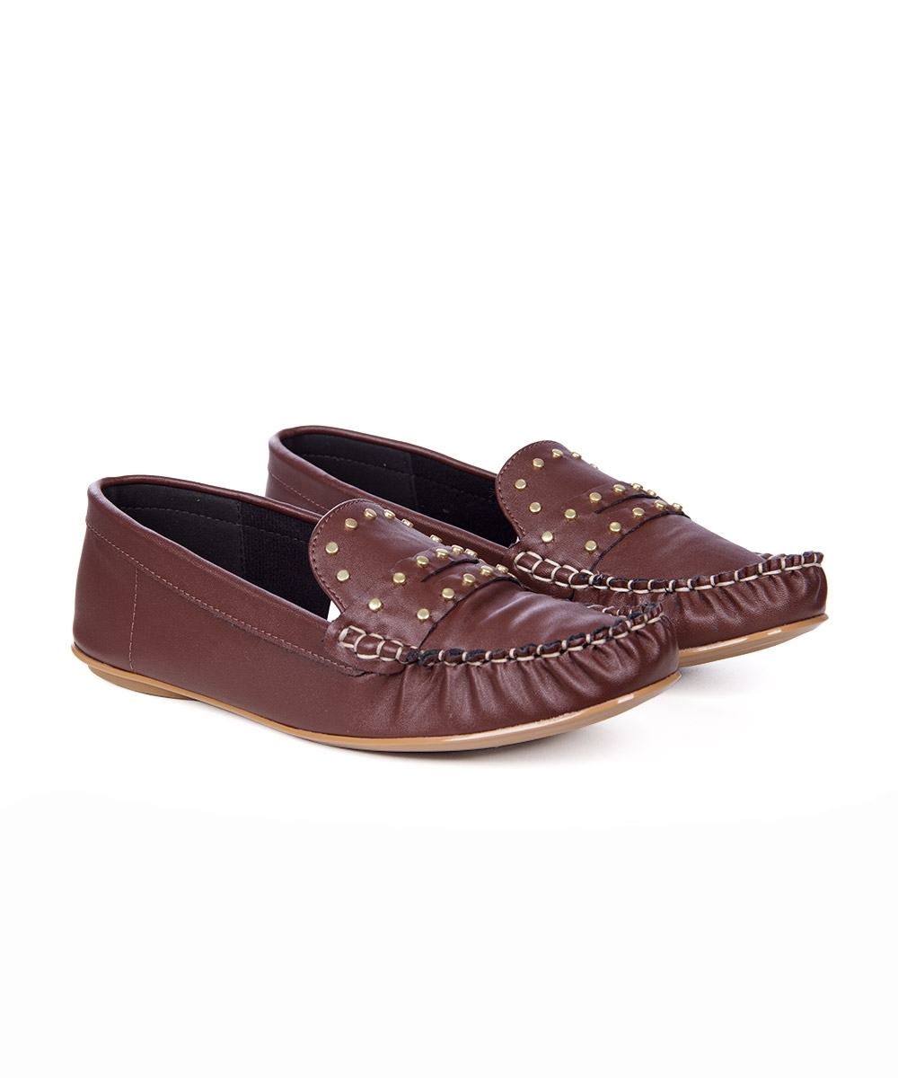 Mocassim Feminino Vizzano Loafer Marrom