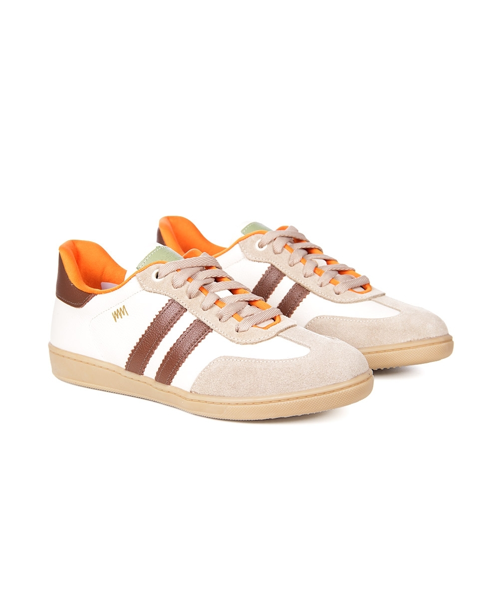 Tênis Feminino Marina Mello Emma Couro Multicolor