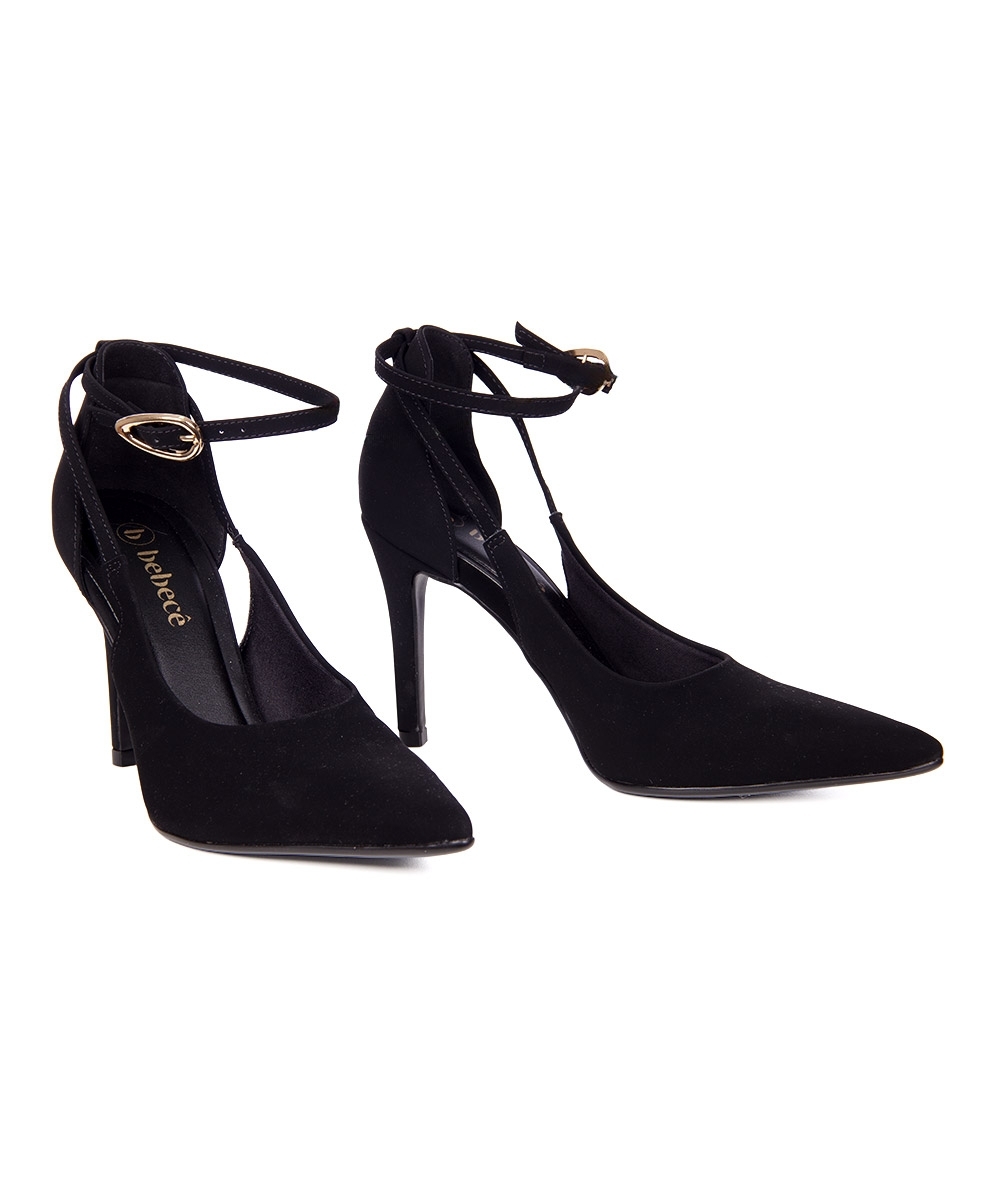 Sapato Scarpin Bebecê Salto Alto Fivela Preto