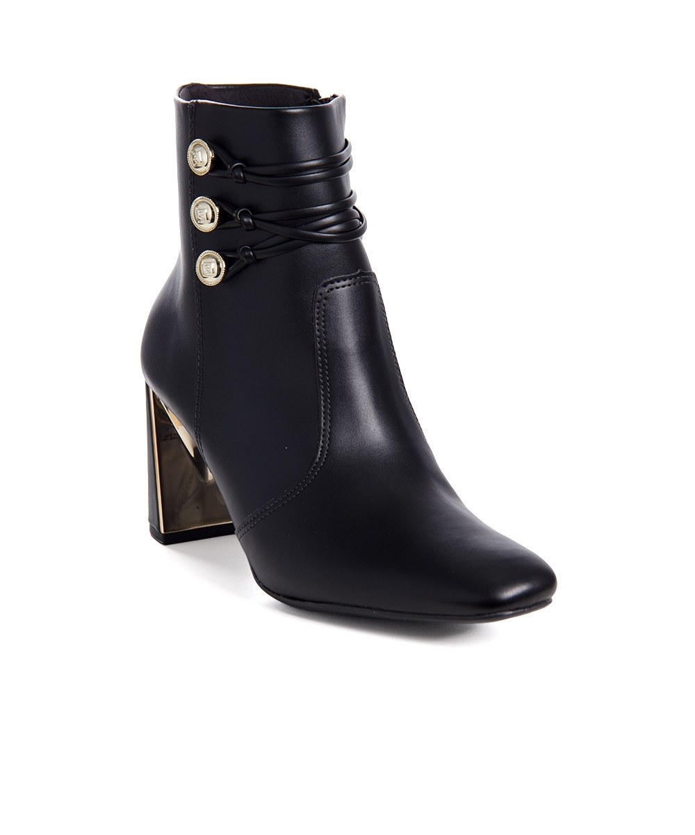Bota Ramarim Rum Cano Baixo Salto Alto Preto