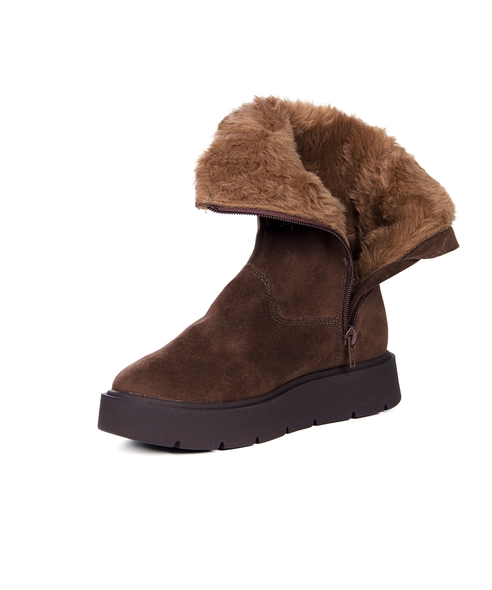 Bota Feminina Quiz Forrada Pelos Inverno Marrom