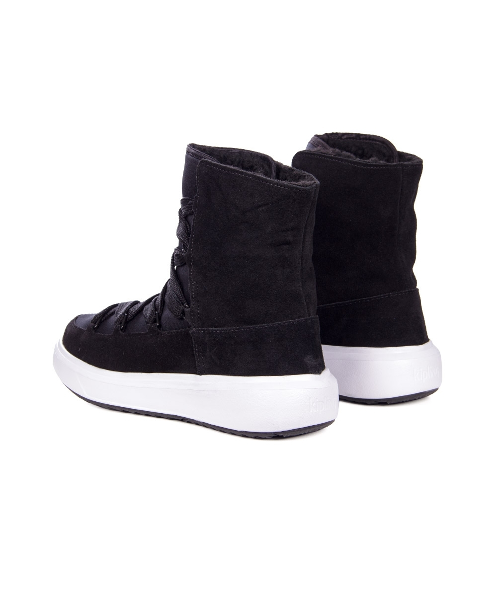 Bota Forrada Kipling Cano Curto Preto