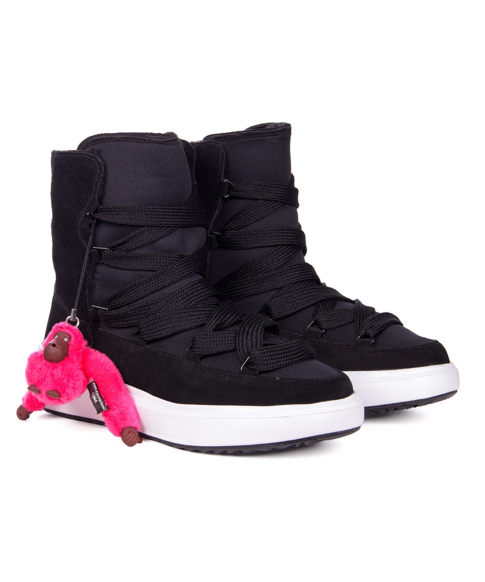 Bota Forrada Kipling Cano Curto Preto