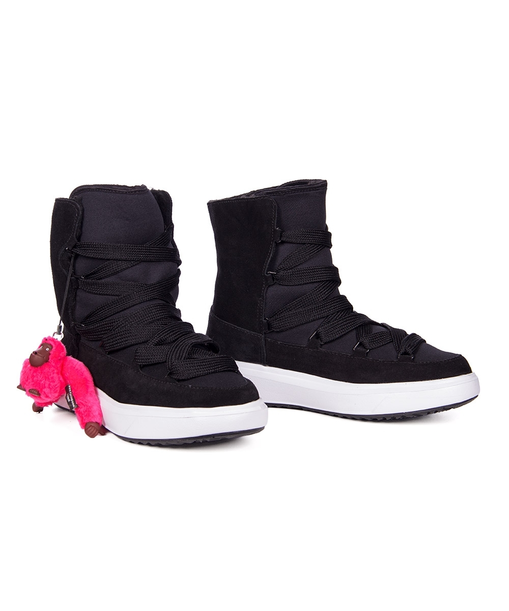 Bota Forrada Kipling Cano Curto Preto